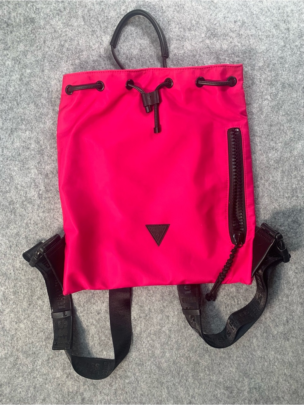 GUESS Hot Pink Crossbody Bag with Black Trim